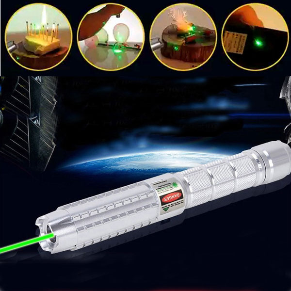 50mW puntatore laser verde 532nm del fascio di luce per l'astronomia  Materiale duro di alluminio e occhiali di protezione – Puntatore laser  outlet
